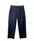 FOLLフォル）の古着「wool cashmere stripe everyday trouser」｜ネイビー