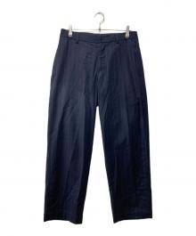 FOLL（フォル）の古着「wool cashmere stripe everyday trouser」｜ネイビー