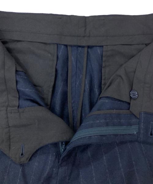 FOLL（フォル）FOLL (フォル) wool cashmere stripe everyday trouser ネイビー サイズ:3の古着・服飾アイテム