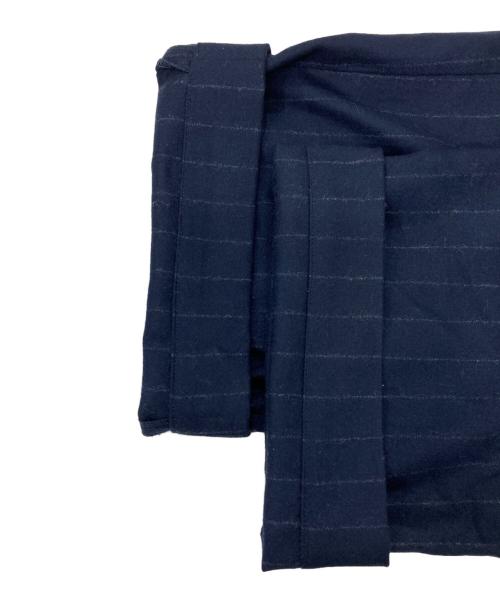 FOLL（フォル）FOLL (フォル) wool cashmere stripe everyday trouser ネイビー サイズ:3の古着・服飾アイテム