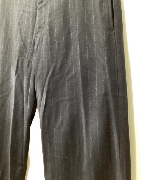 FOLL（フォル）FOLL (フォル) wool cashmere stripe everyday trouser ネイビー サイズ:3の古着・服飾アイテム