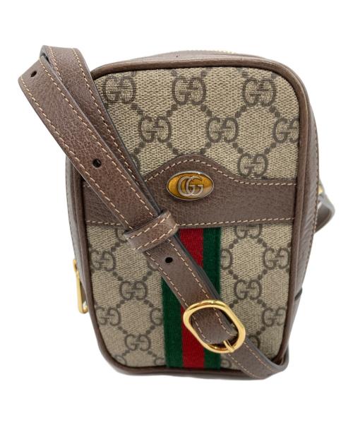 GUCCI（グッチ）GUCCI (グッチ) フィディア ミニポシェット/GGスプリーム ブラウンの古着・服飾アイテム