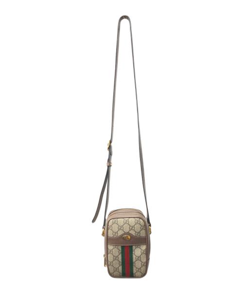 GUCCI（グッチ）GUCCI (グッチ) フィディア ミニポシェット/GGスプリーム ブラウンの古着・服飾アイテム