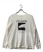 beautiful peopleビューティフルピープル）の古着「feels suvin jersey print long T/ロングスリーブカットソー」｜ホワイト