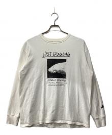 beautiful people（ビューティフルピープル）の古着「feels suvin jersey print long T/ロングスリーブカットソー」｜ホワイト