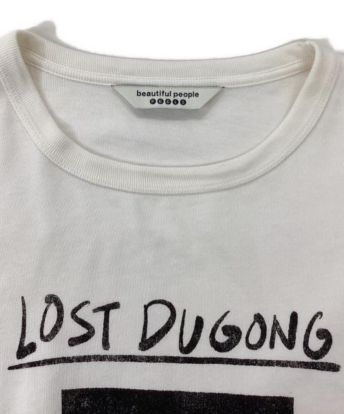 beautiful people（ビューティフルピープル）beautiful people (ビューティフルピープル) feels suvin jersey print long T/ロングスリーブカットソー ホワイト サイズ:38の古着・服飾アイテム
