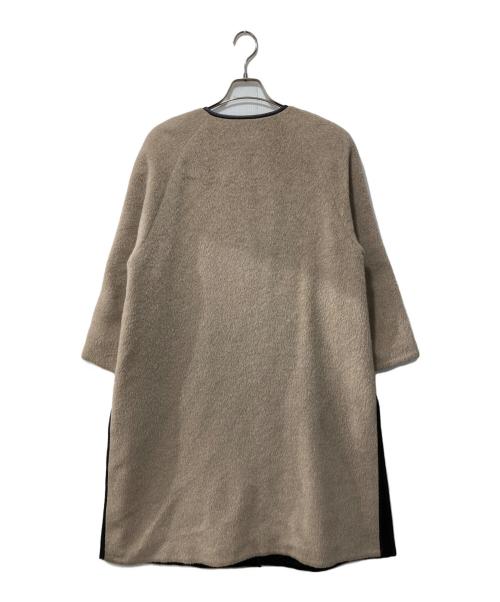 LE PHIL（ル フィル）LE PHIL (ル フィル) アルパカ混パイピングファーコート ブラウン サイズ:1の古着・服飾アイテム