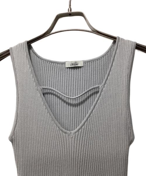 YILON（イロン）YILON (イロン) RIBBON FEMME KNIT SET/ニットセットアップ グレー サイズ:Fの古着・服飾アイテム