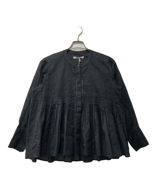 ne quittez pas（ヌキテパ）ne quittez pas (ヌキテパ) Cotton Organza Tuck Blouse/ブラウス ブラック サイズ:表記なし 未使用品の古着・服飾アイテム