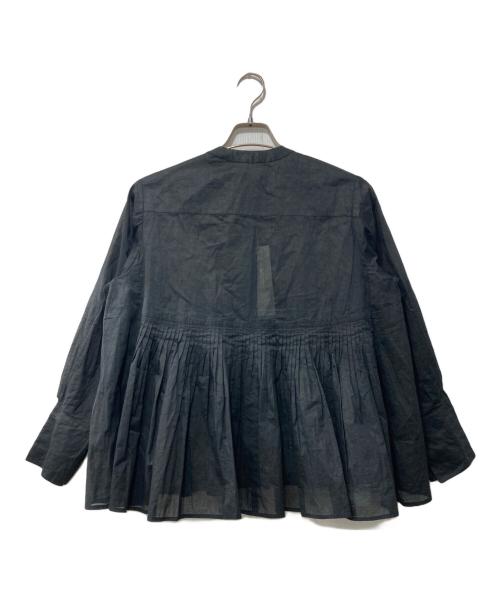 ne quittez pas（ヌキテパ）ne quittez pas (ヌキテパ) Cotton Organza Tuck Blouse/ブラウス ブラック サイズ:表記なし 未使用品の古着・服飾アイテム