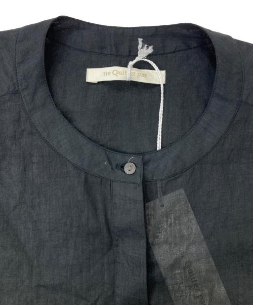 ne quittez pas（ヌキテパ）ne quittez pas (ヌキテパ) Cotton Organza Tuck Blouse/ブラウス ブラック サイズ:表記なし 未使用品の古着・服飾アイテム