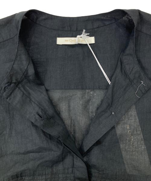 ne quittez pas（ヌキテパ）ne quittez pas (ヌキテパ) Cotton Organza Tuck Blouse/ブラウス ブラック サイズ:表記なし 未使用品の古着・服飾アイテム