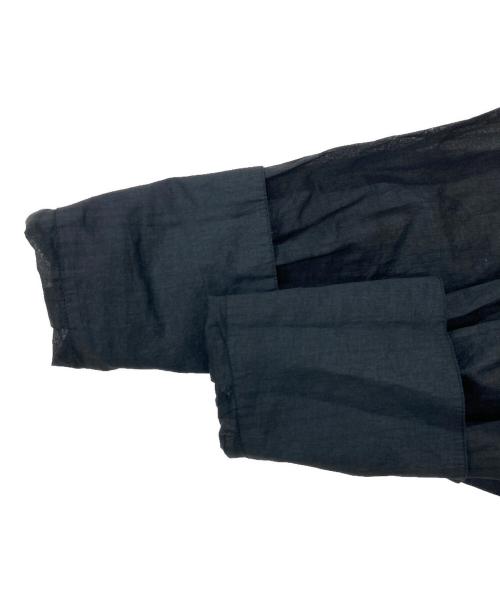 ne quittez pas（ヌキテパ）ne quittez pas (ヌキテパ) Cotton Organza Tuck Blouse/ブラウス ブラック サイズ:表記なし 未使用品の古着・服飾アイテム