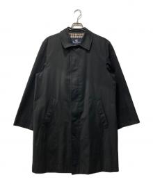 Aquascutum（アクアスキュータム）の古着「裏チェックコート」｜ブラック