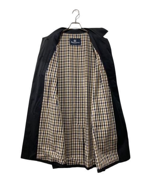 Aquascutum（アクアスキュータム）Aquascutum (アクアスキュータム) 裏チェックコート ブラック サイズ:40の古着・服飾アイテム