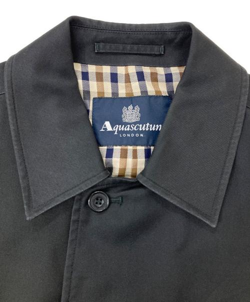 Aquascutum（アクアスキュータム）Aquascutum (アクアスキュータム) 裏チェックコート ブラック サイズ:40の古着・服飾アイテム