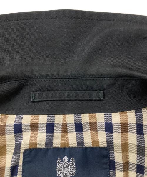 Aquascutum（アクアスキュータム）Aquascutum (アクアスキュータム) 裏チェックコート ブラック サイズ:40の古着・服飾アイテム