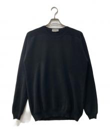 JOHN SMEDLEY（ジョンスメドレー）の古着「ウールニット」｜ブラック