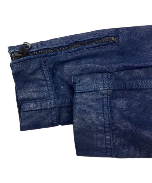 DIESEL（ディーゼル）DIESEL (ディーゼル) EDUN (イードゥン) コーティング加工デニムジャケット/ED-JCKY インディゴ サイズ:XLの古着・服飾アイテム