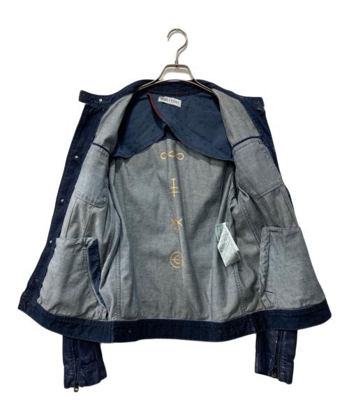 DIESEL（ディーゼル）DIESEL (ディーゼル) EDUN (イードゥン) コーティング加工デニムジャケット/ED-JCKY インディゴ サイズ:XLの古着・服飾アイテム