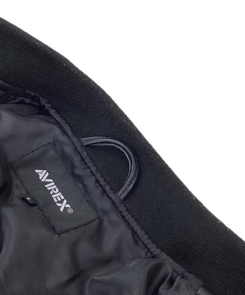 AVIREX（アヴィレックス）AVIREX (アヴィレックス) シープスキンレザーMA-1ジャケット ブラック サイズ:Lの古着・服飾アイテム