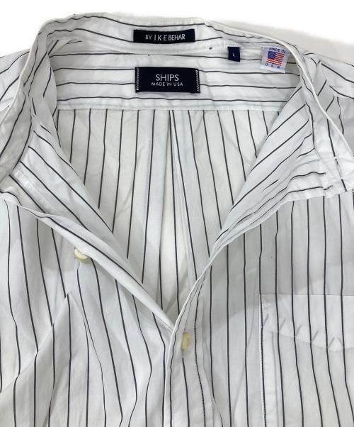SHIPS（シップス）SHIPS (シップス) IKE BEHAR (アイクベーハ) バンドカラーシャツ ホワイト サイズ:Ｌの古着・服飾アイテム