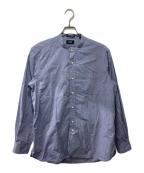 SHIPS×IKE BEHARシップス×アイクベーハ）の古着「バンドカラーシャツ」｜ネイビー
