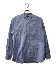 SHIPS×IKE BEHAR（シップス×アイクベーハ）の古着「バンドカラーシャツ」｜ネイビー