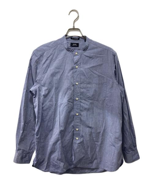 SHIPS（シップス）SHIPS (シップス) IKE BEHAR (アイクベーハ) バンドカラーシャツ ネイビー サイズ:Lの古着・服飾アイテム