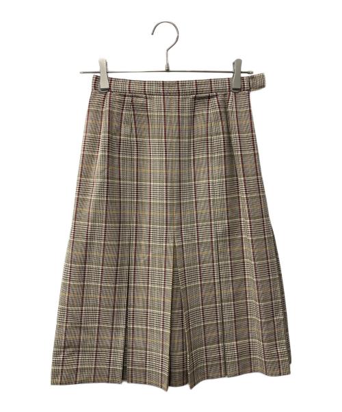 Burberry's（バーバリーズ）Burberry's (バーバリーズ) チェックスカート ブラウン サイズ:7ARの古着・服飾アイテム