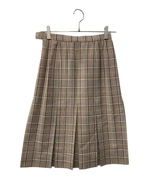 Burberry's（バーバリーズ）Burberry's (バーバリーズ) チェックスカート ブラウン サイズ:7ARの古着・服飾アイテム