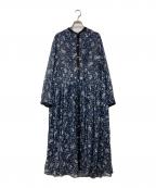 SLOBE IENAスローブ イエナ）の古着「Bicolor Flower ワンピース」｜ネイビー