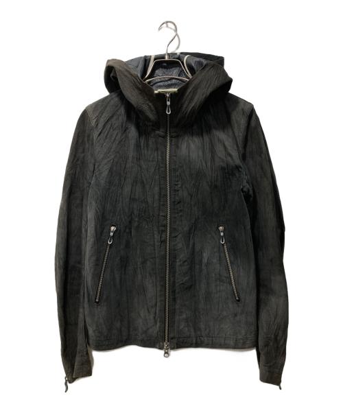 TASS STANDARD（タススタンダード）TASS STANDARD (タススタンダード) LHP (エルエイチピー) ピッグレザーフーデッドジャケット グレー サイズ:Mの古着・服飾アイテム