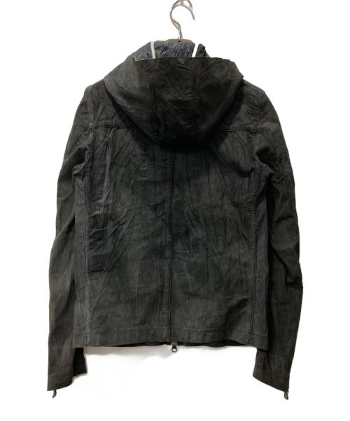 TASS STANDARD（タススタンダード）TASS STANDARD (タススタンダード) LHP (エルエイチピー) ピッグレザーフーデッドジャケット グレー サイズ:Mの古着・服飾アイテム