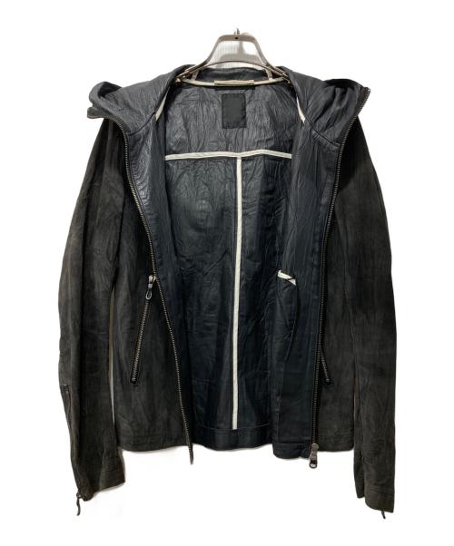 TASS STANDARD（タススタンダード）TASS STANDARD (タススタンダード) LHP (エルエイチピー) ピッグレザーフーデッドジャケット グレー サイズ:Mの古着・服飾アイテム