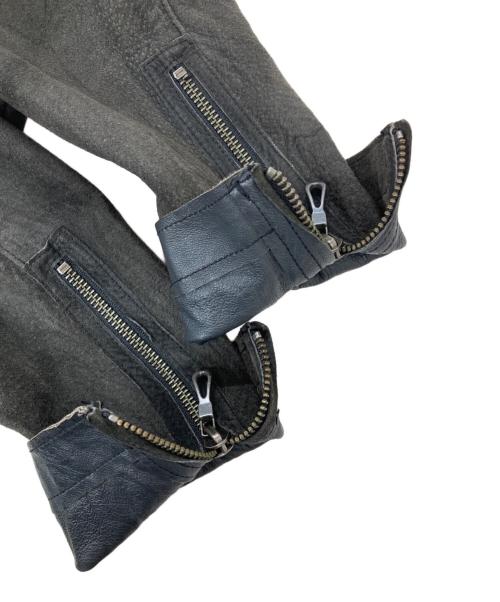 TASS STANDARD（タススタンダード）TASS STANDARD (タススタンダード) LHP (エルエイチピー) ピッグレザーフーデッドジャケット グレー サイズ:Mの古着・服飾アイテム