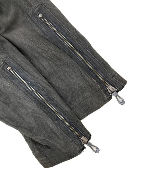 TASS STANDARD（タススタンダード）TASS STANDARD (タススタンダード) LHP (エルエイチピー) ピッグレザーフーデッドジャケット グレー サイズ:Mの古着・服飾アイテム