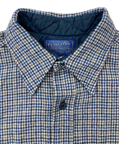 PENDLETON（ペンドルトン）PENDLETON (ペンドルトン) チェックウールシャツ/70s-80s ブルー サイズ:Lの古着・服飾アイテム