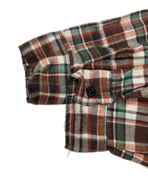 FIVE BROTHER（ファイブブラザー）FIVE BROTHER (ファイブブラザー) 70s-80s/チェックシャツ ブラウン サイズ:XLの古着・服飾アイテム