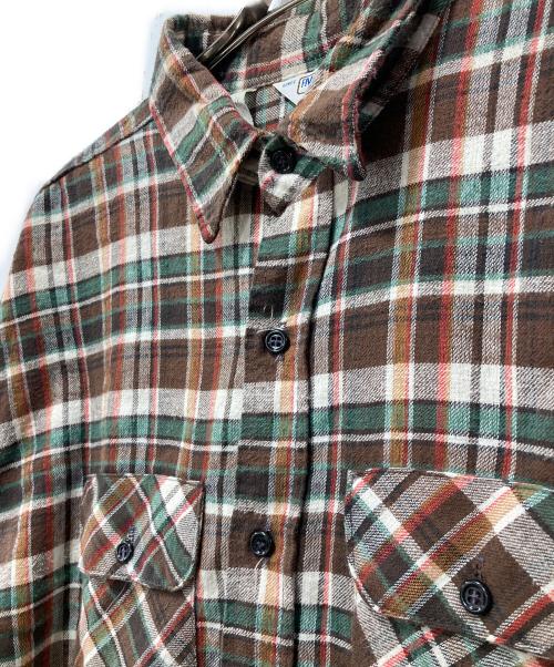FIVE BROTHER（ファイブブラザー）FIVE BROTHER (ファイブブラザー) 70s-80s/チェックシャツ ブラウン サイズ:XLの古着・服飾アイテム