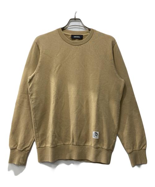 DIESEL（ディーゼル）DIESEL (ディーゼル) ワンポイントスウェット ベージュ サイズ:Sの古着・服飾アイテム