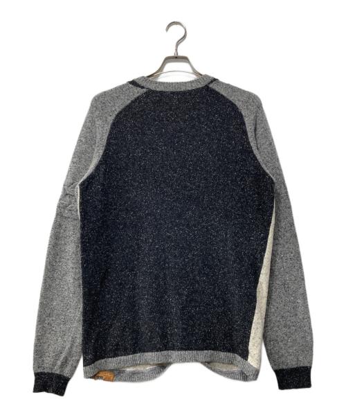 DIESEL（ディーゼル）DIESEL (ディーゼル) ニットカーディガン グレー サイズ:Lの古着・服飾アイテム