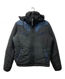 DIESEL（ディーゼル）の古着「デニム切替中綿ジャケット」｜ブラック