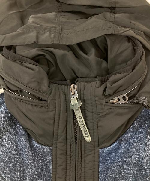 DIESEL（ディーゼル）DIESEL (ディーゼル) デニム切替中綿ジャケット ブラック サイズ:XLの古着・服飾アイテム