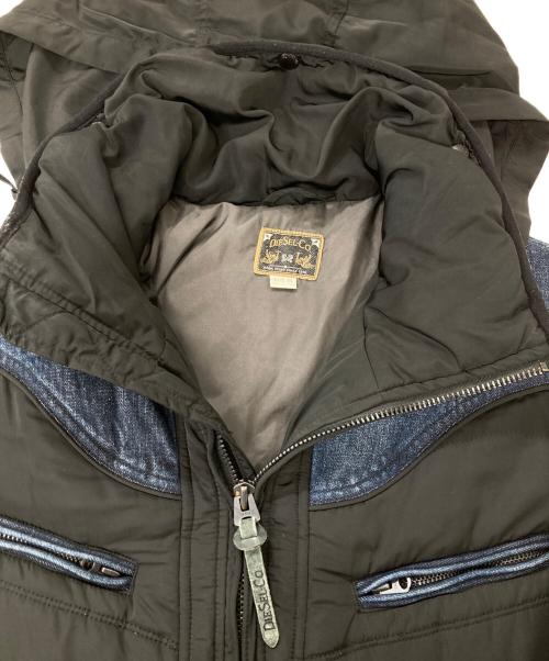 DIESEL（ディーゼル）DIESEL (ディーゼル) デニム切替中綿ジャケット ブラック サイズ:XLの古着・服飾アイテム