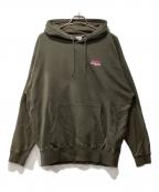 X-GIRLエックスガール）の古着「パーカー/FACE POSTER SWEAT HOODIE」｜オリーブ