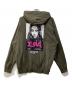 X-GIRL (エックスガール) パーカー/FACE POSTER SWEAT HOODIE オリーブ サイズ:L：5000円