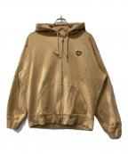 Carhartt WIPカーハート ワーク イン プログレス）の古着「ジップパーカー/Hooded Heart II Hartt Sweat Jacket」｜ベージュ