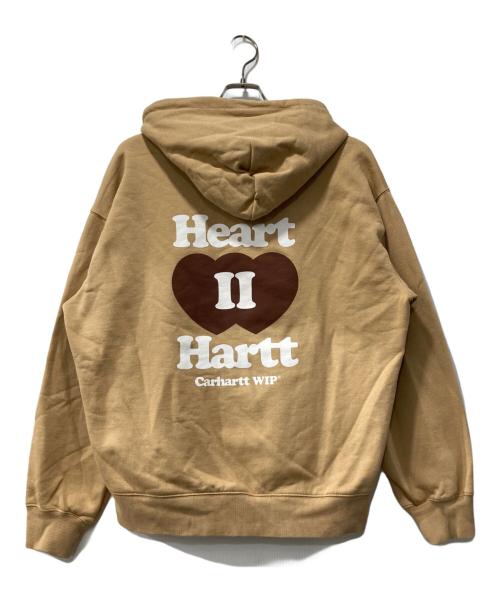 Carhartt WIP（カーハート ワーク イン プログレス）Carhartt WIP (カーハート ワーク イン プログレス) ジップパーカー/Hooded Heart II Hartt Sweat Jacket ベージュ サイズ:Mの古着・服飾アイテム