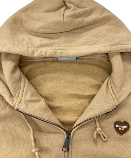 Carhartt WIP（カーハート ワーク イン プログレス）Carhartt WIP (カーハート ワーク イン プログレス) ジップパーカー/Hooded Heart II Hartt Sweat Jacket ベージュ サイズ:Mの古着・服飾アイテム